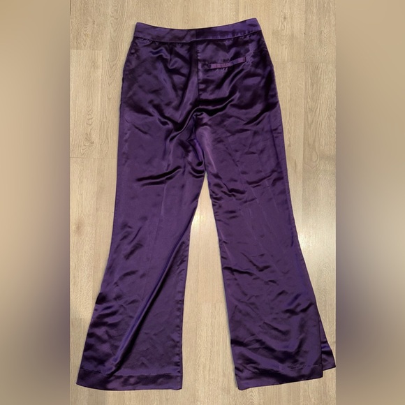 Jason Wu Deep Purple Satin Trousers - Picture 2 of 7